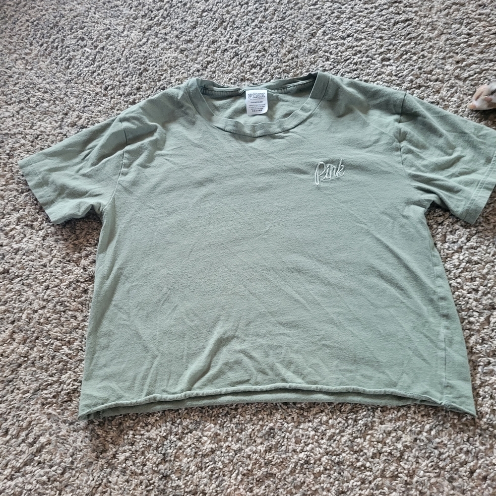 Pink brand crop top